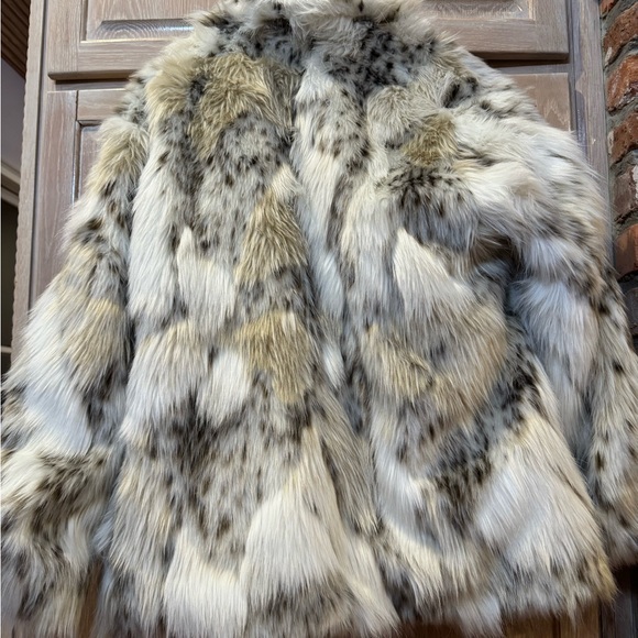 Anthropology, Pilcro Faux Fur Teddy Jacket - Cream and Brown - Picture 2 of 15